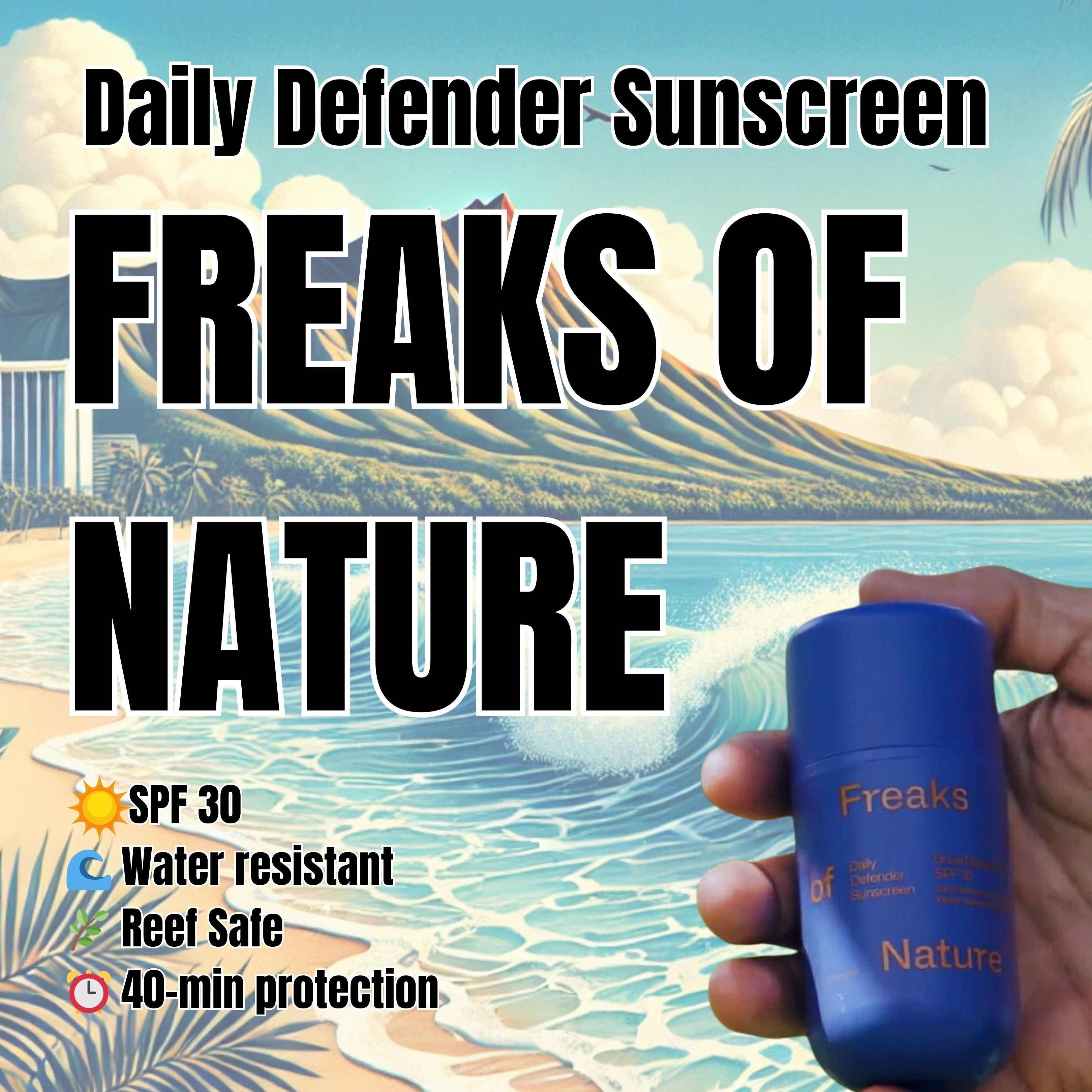 Discover the Daily Defender Sunscreen by Freaks of Nature