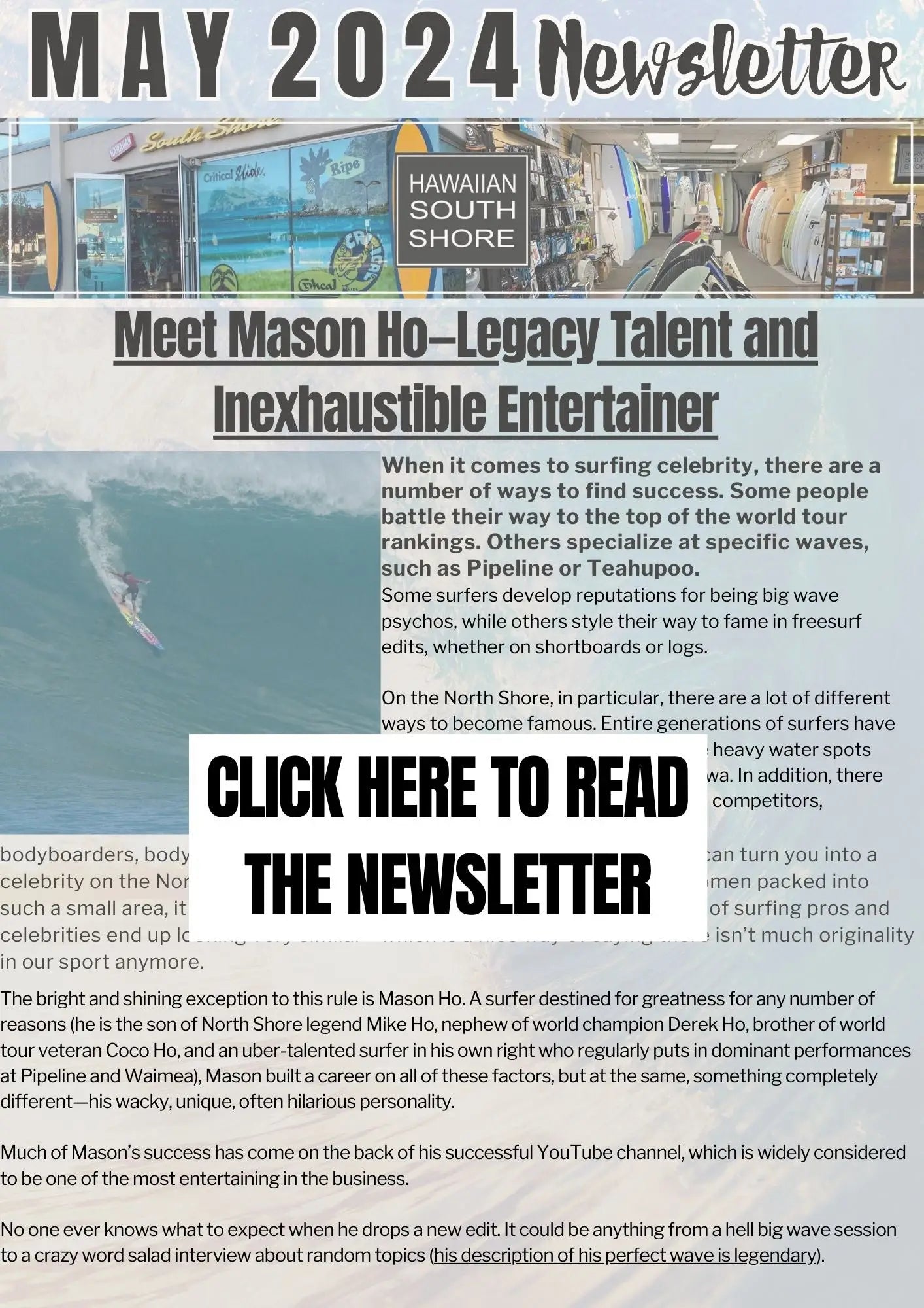 Hawaiian South Shore May 2024 Newsletter