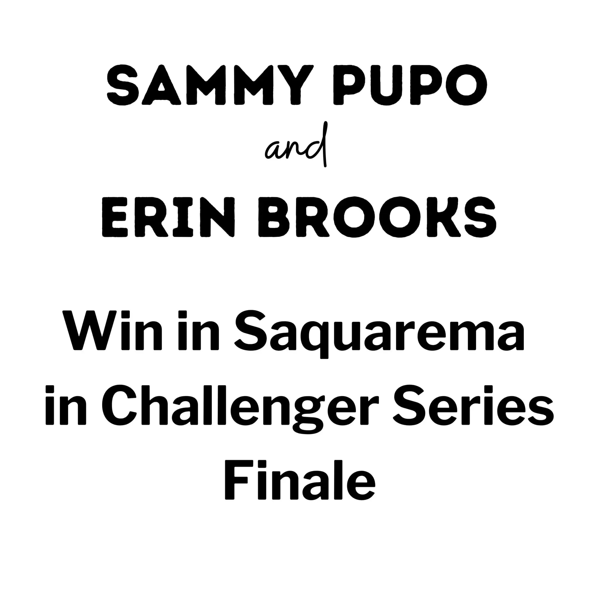 Sammy Pupo and Erin Brooks Win in Saquarema Challenger Series Finale