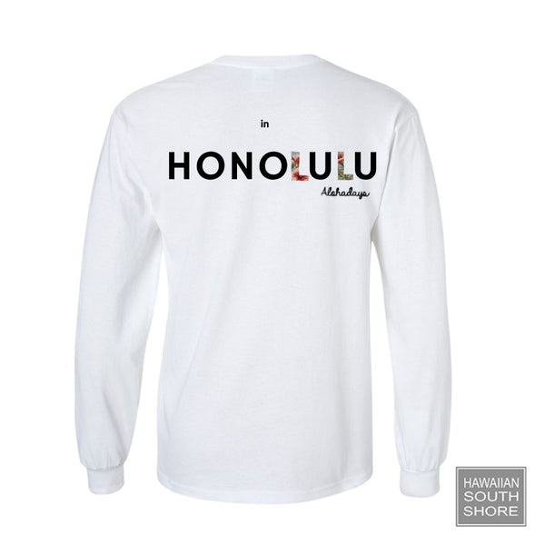 Aloha Days  Long Sleeves Surf in Honolulu LTD. (Small-XLarge) White