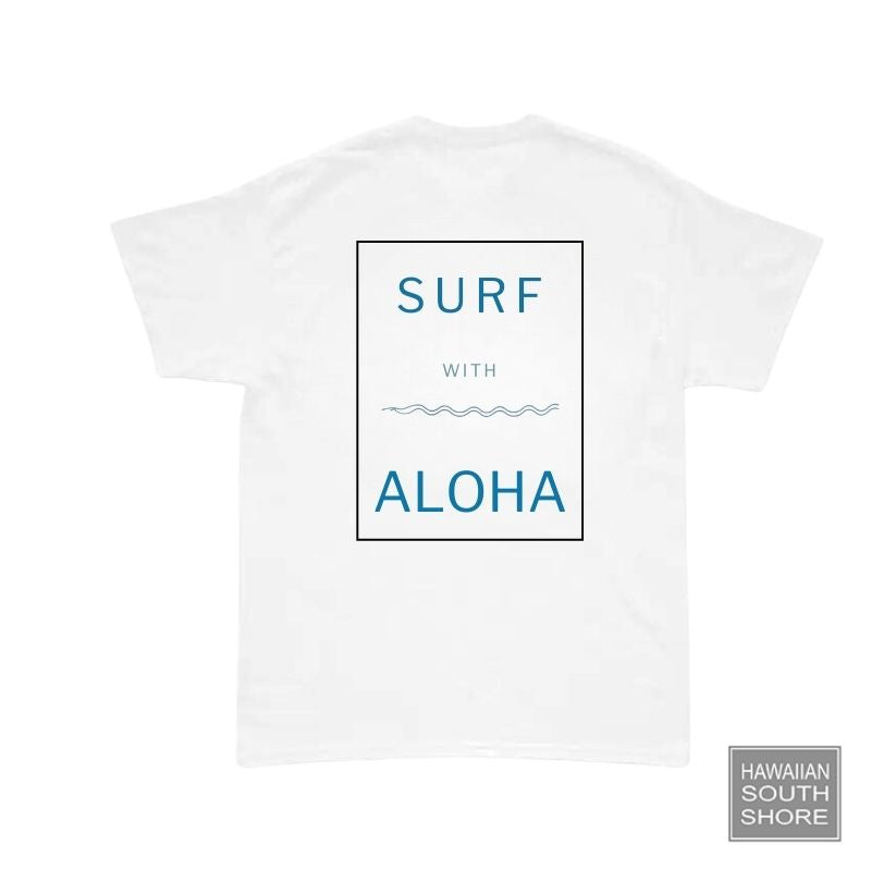 Aloha Days Men&#39;s Tee Surf &amp; Aloha Made in Hawaii (Small-XLarge) White