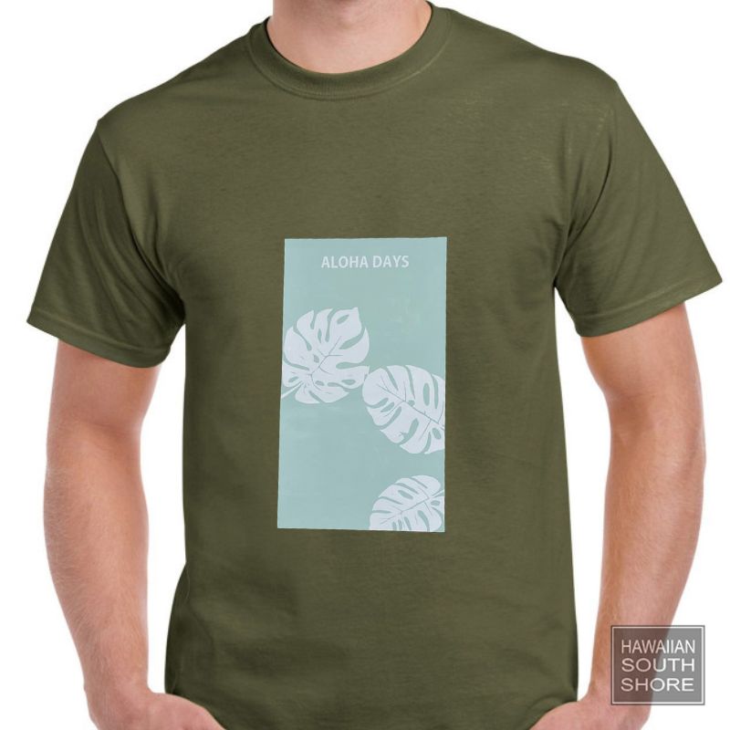 Aloha Days Monstera Made in Hawaii M-XL Green - CLOTHING - [Surfboards Surf Shop and Clothing Boutique Honolulu]