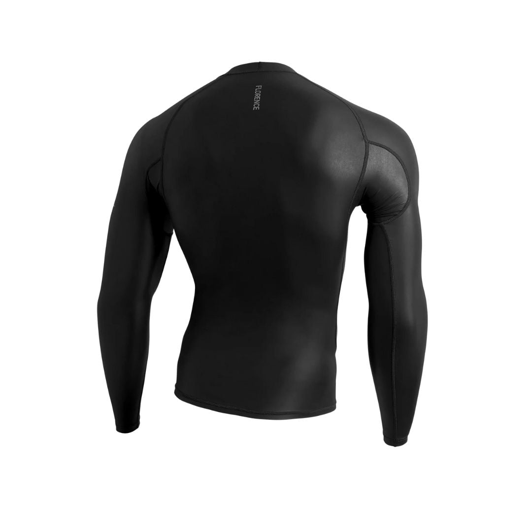 Florence Marine X Rashguard WINDSHIELD Long Sleeves (Small-XLarge) Black - CLOTHING - [Surfboards Surf Shop and Clothing Boutique Honolulu]