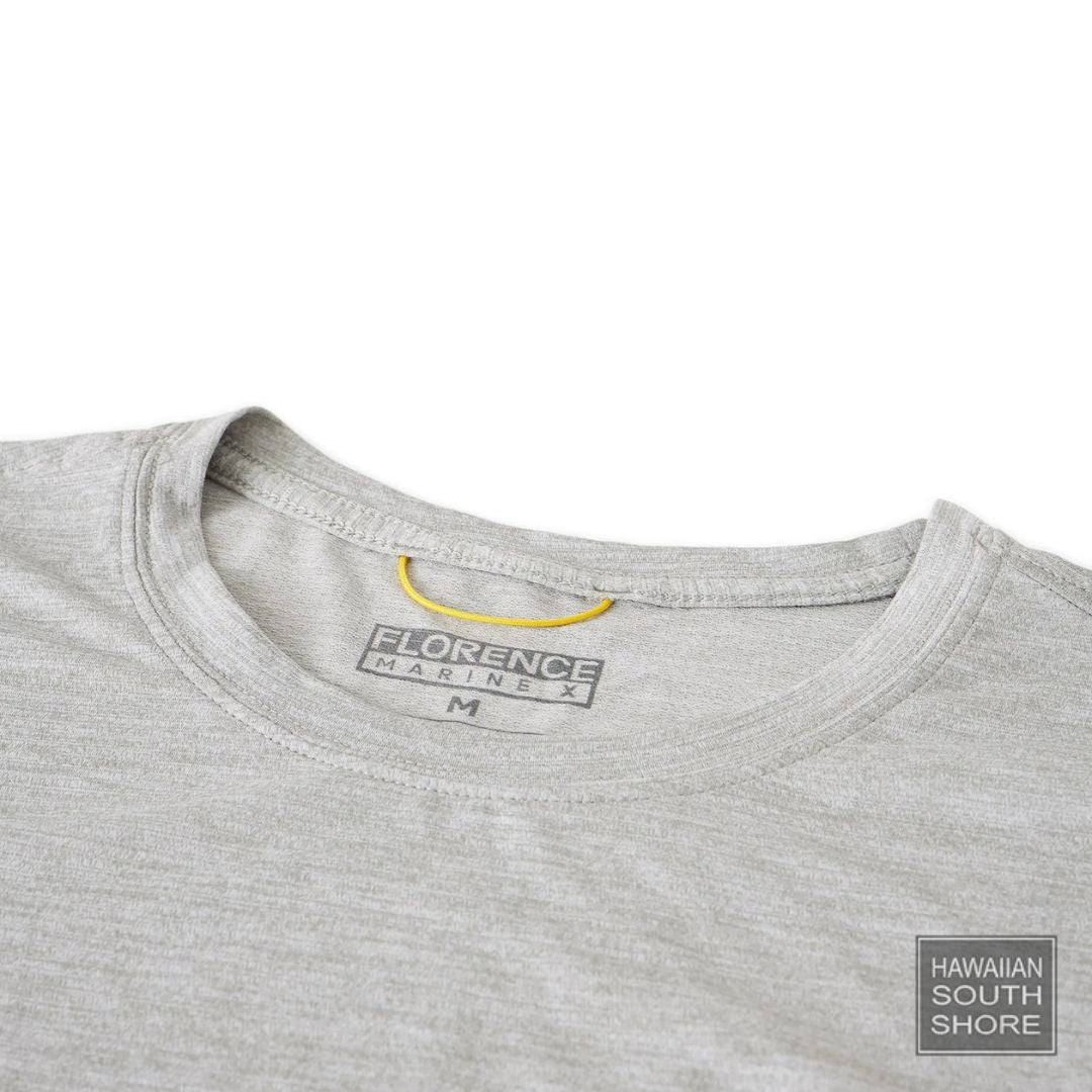 Florence Marine X T-Shirt Airtex Short Sleeve (Small-Medium) Light Heather Grey - CLOTHING - [Surfboards Surf Shop and Clothing Boutique Honolulu]