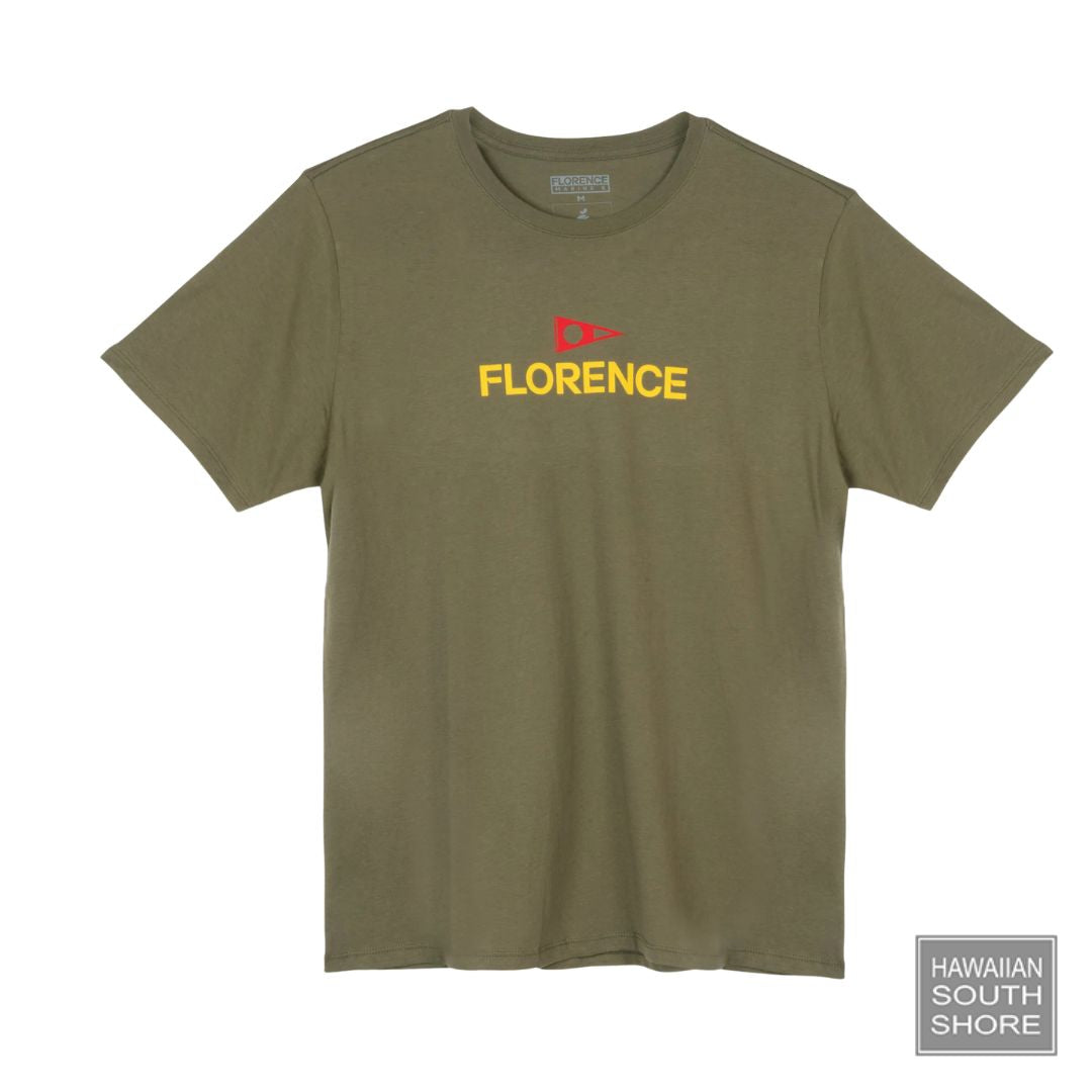 Florence Marine X T-Shirt Logo (Small- XXLarge) Burnt Olive - CLOTHING - [Surfboards Surf Shop and Clothing Boutique Honolulu]