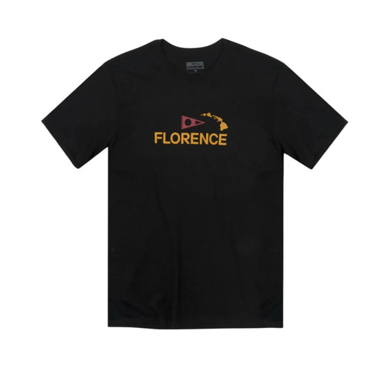 Florence Marine X T-Shirt Logo Island Chain (Small-XLarge) Black - CLOTHING - [Surfboards Surf Shop and Clothing Boutique Honolulu]