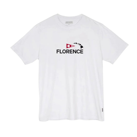 Florence Marine X T-Shirt Logo Island Chain (Small-XLarge) White - CLOTHING - [Surfboards Surf Shop and Clothing Boutique Honolulu]