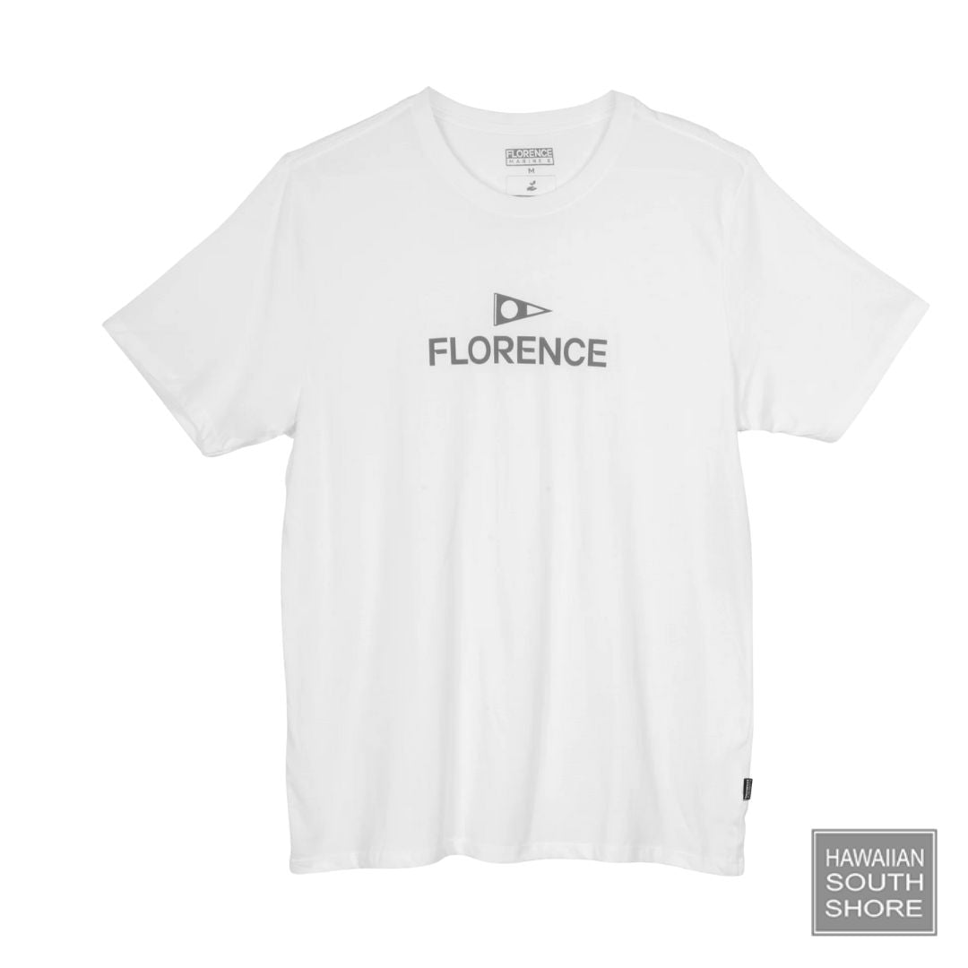 Florence Marine X T-Shirt Logo (Small- XLarge) White - CLOTHING - [Surfboards Surf Shop and Clothing Boutique Honolulu]