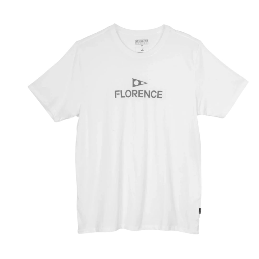 Florence Marine X T-Shirt Logo (Small- XLarge) White - CLOTHING - [Surfboards Surf Shop and Clothing Boutique Honolulu]