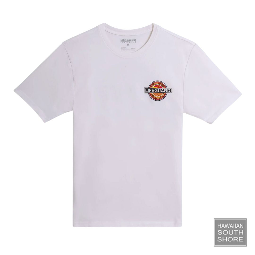 Florence Marine X T-Shirt North Shore Life Guard Assoc. (Small-XXLarge) White - CLOTHING - [Surfboards Surf Shop and Clothing Boutique Honolulu]