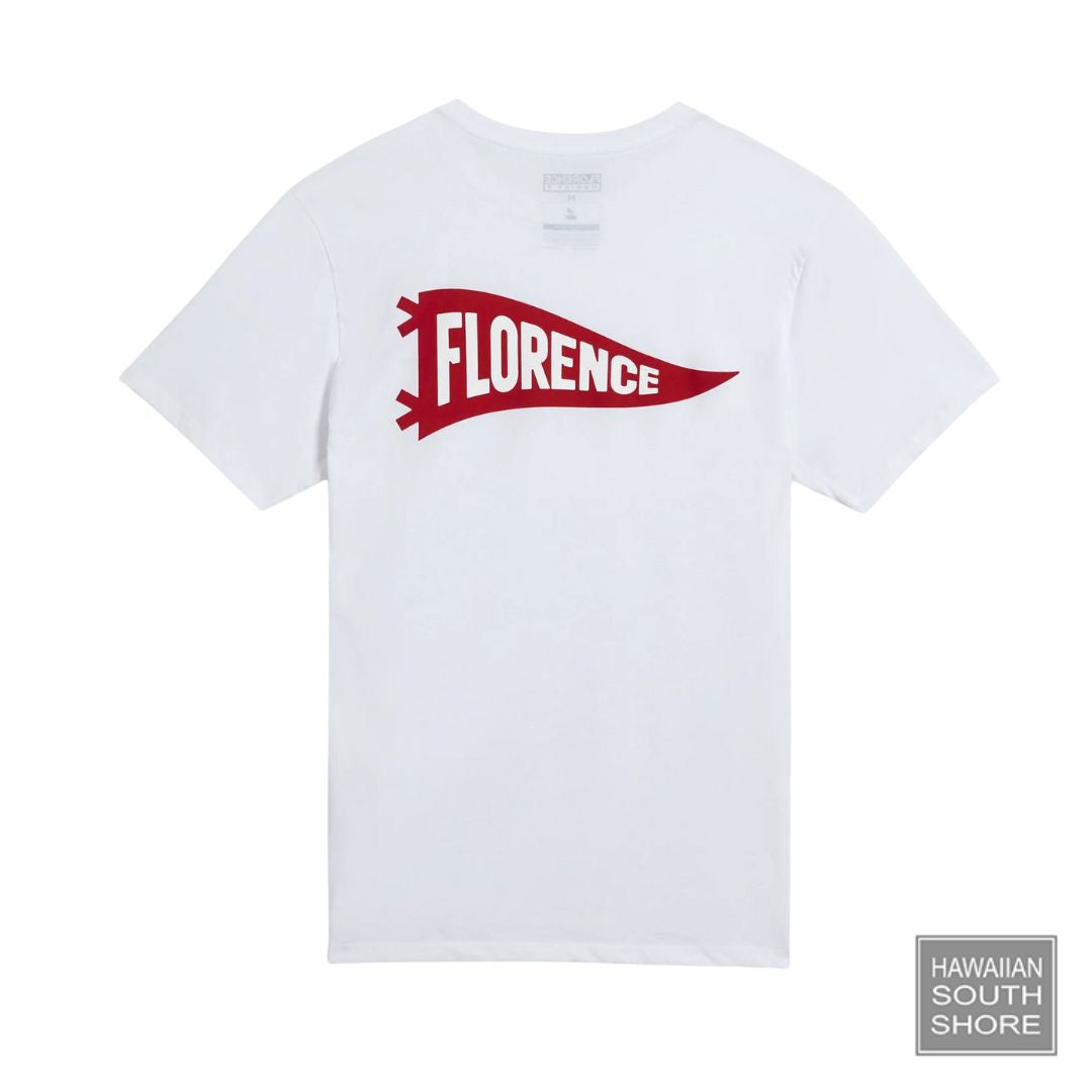 Florence Marine X T-Shirt Pennant (Small-XLarge) White - CLOTHING - [Surfboards Surf Shop and Clothing Boutique Honolulu]