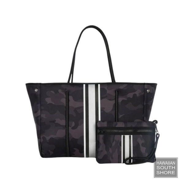 HA Bag Grayson PRIME Neoprene Tote White Black Silver Stripe - BAG - [Surfboards Surf Shop and Clothing Boutique Honolulu]