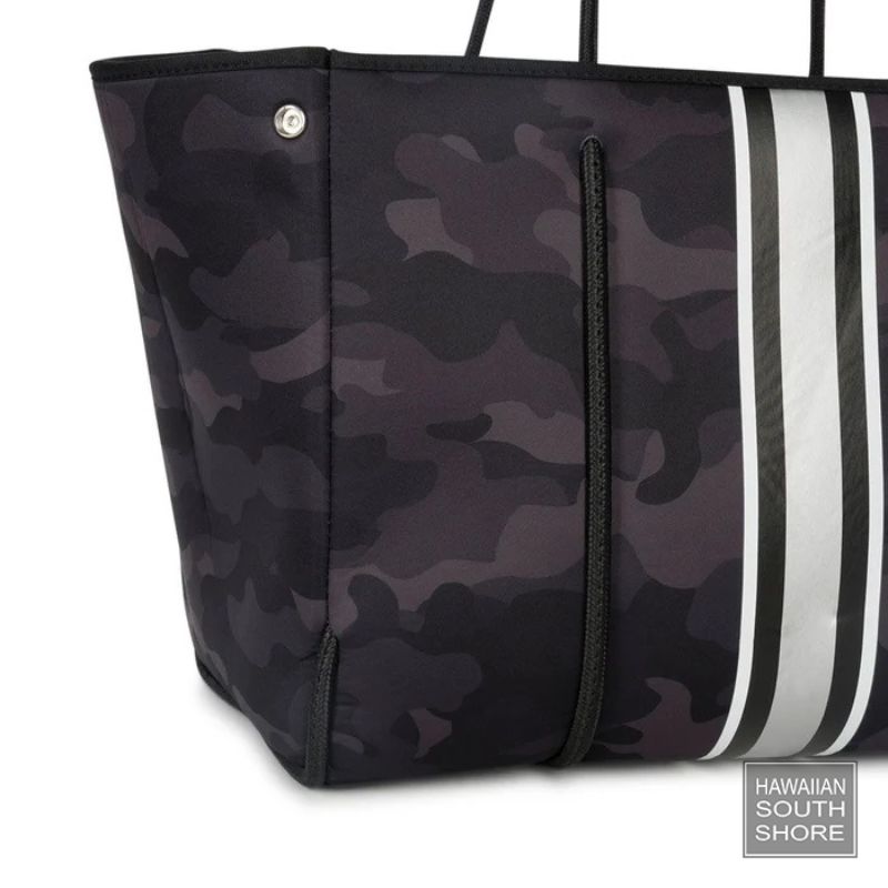 HA Bag Grayson PRIME Neoprene Tote White Black Silver Stripe - BAG - [Surfboards Surf Shop and Clothing Boutique Honolulu]