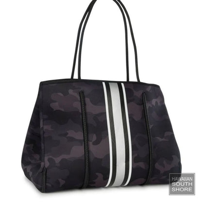 HA Bag Grayson PRIME Neoprene Tote White Black Silver Stripe - BAG - [Surfboards Surf Shop and Clothing Boutique Honolulu]