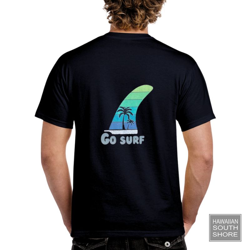 HawaiianSouthShore GO SURF Made in Hawaii (Small-XLarge) Black - CLOTHING - [Surfboards Surf Shop and Clothing Boutique Honolulu]