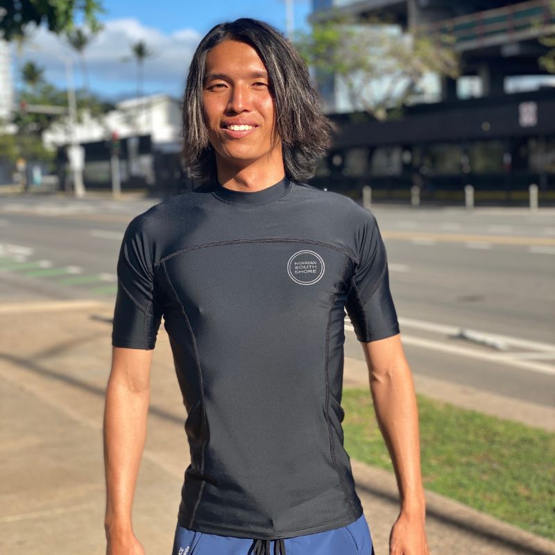 HawaiianSouthShore Rashguard Fitted (Small-XXLarge) Short Sleeves - CLOTHING - [Surfboards Surf Shop and Clothing Boutique Honolulu]