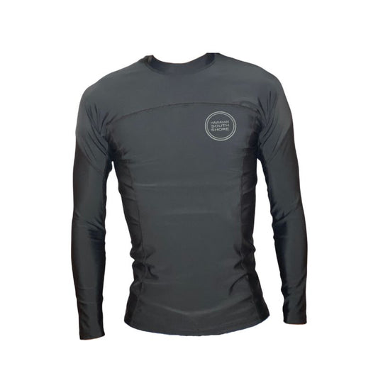 HawaiianSouthShore W/P Rashguard Fitted (Small-XLarge) Longsleeves Black - CLOTHING - [Surfboards Surf Shop and Clothing Boutique Honolulu]