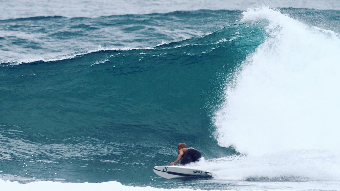 Kelly Slater Riding Firewire Cymatic Surfboard