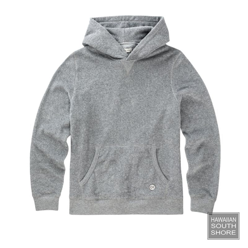 Outerknown Hoodie Hightide Pullover (XSmall-XLarge) Mid Heather Grey - CLOTHING - [Surfboards Surf Shop and Clothing Boutique Honolulu]