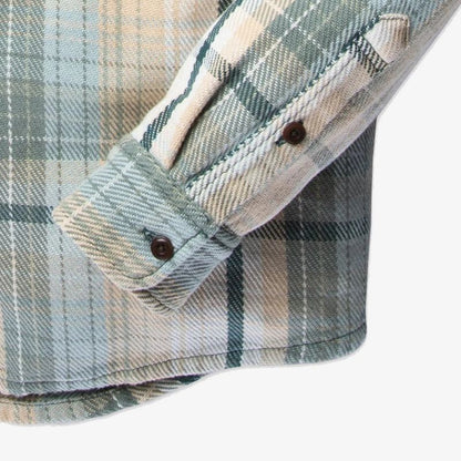 Outerknown SHIRT Grey Mist Bienvenido Plaid Medium - CLOTHING - [Surfboards Surf Shop and Clothing Boutique Honolulu]