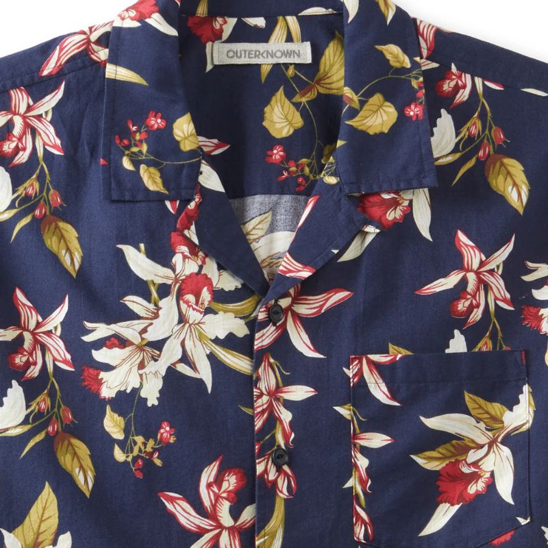 Outerknown SHIRT The BBQ (Med-XLarge) Marine Tropical Flora