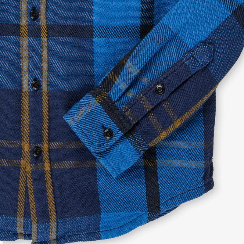 Outerknown SHIRT True Blue Country Plaid Small - CLOTHING - [Surfboards Surf Shop and Clothing Boutique Honolulu]