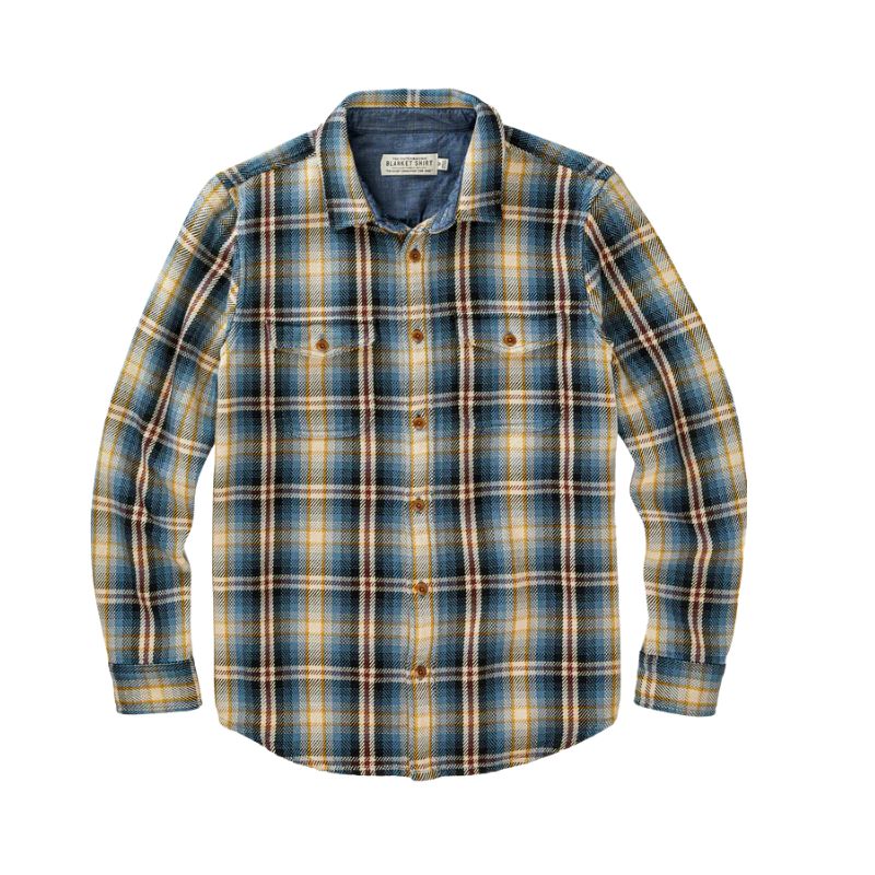 Outerknown SHIRT (Medium-XLarge) French Blue Spotlight Plaid - CLOTHING - [Surfboards Surf Shop and Clothing Boutique Honolulu]