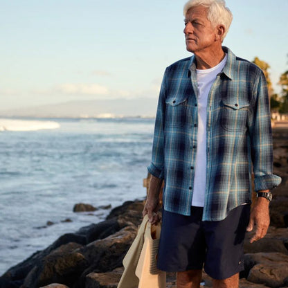 Outerknown SHIRT (Small-XXLarge) Puget Plaid - CLOTHING - [Surfboards Surf Shop and Clothing Boutique Honolulu]