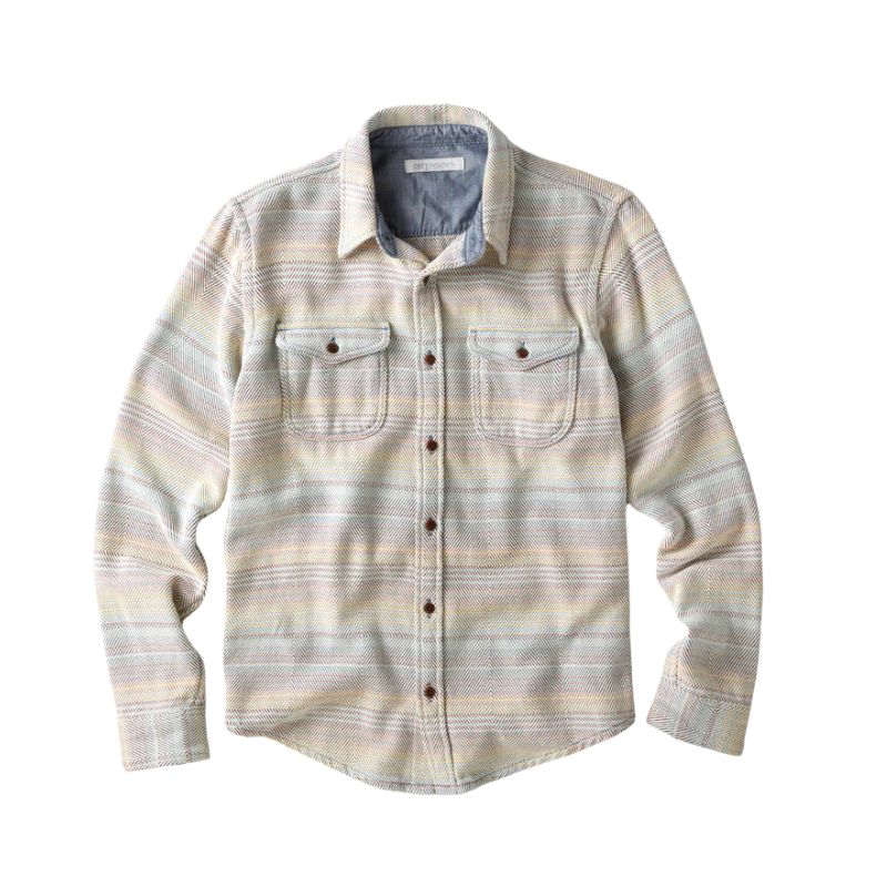 Outerknown SHIRT (Small-XLarge) Sunrise Mojave Stripe - CLOTHING - [Surfboards Surf Shop and Clothing Boutique Honolulu]