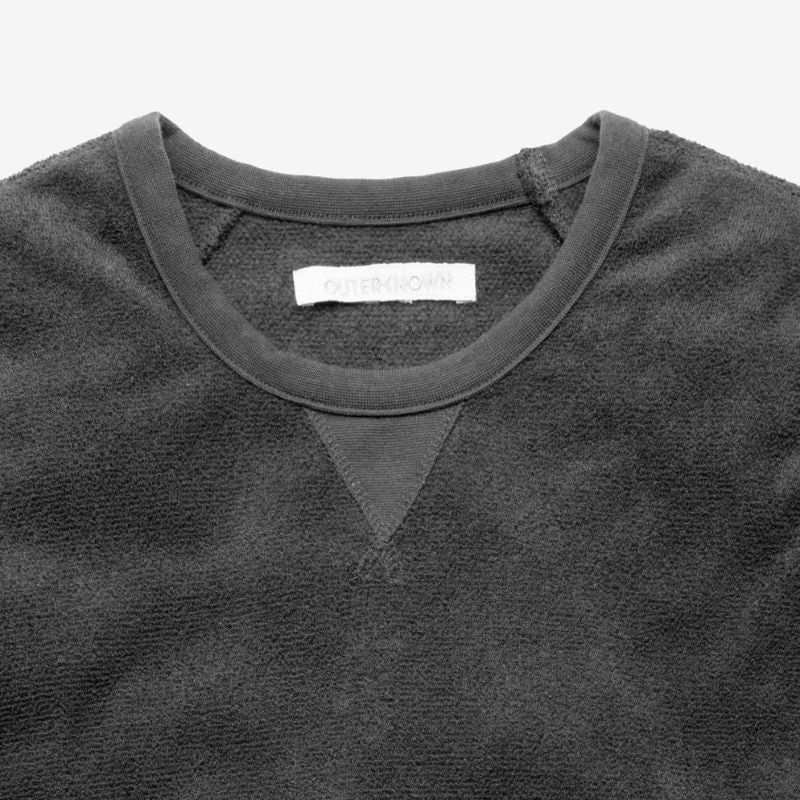 Outerknown Sweater Hightide Crew (Small-XXLarge) Pitch Black - CLOTHING - [Surfboards Surf Shop and Clothing Boutique Honolulu]