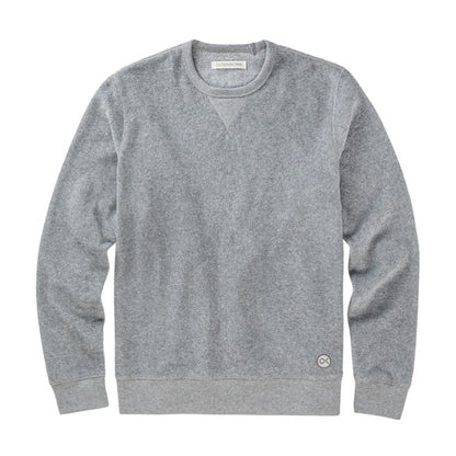 Outerknown Sweater Hightide Crew (Small-XLarge) Mid Heather Grey - CLOTHING - [Surfboards Surf Shop and Clothing Boutique Honolulu]