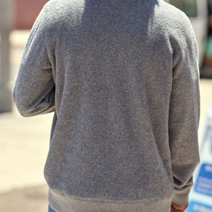 Outerknown Sweater Hightide Crew (Small-XLarge) Mid Heather Grey - CLOTHING - [Surfboards Surf Shop and Clothing Boutique Honolulu]