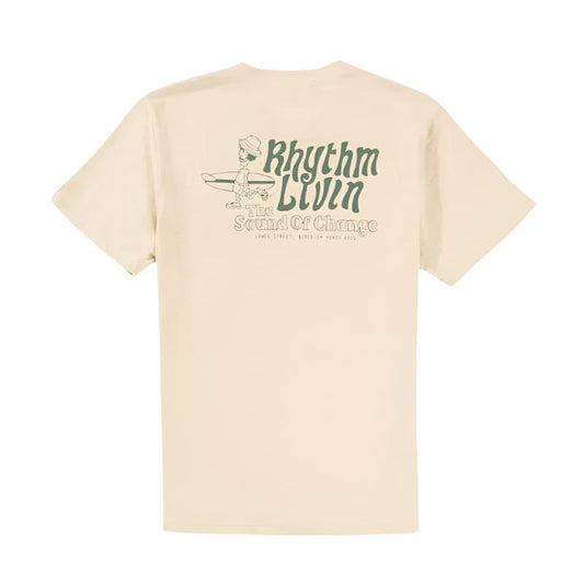 RHYTHM T-Shirt Livin Slub Medium Natural - CLOTHING - [Surfboards Surf Shop and Clothing Boutique Honolulu]