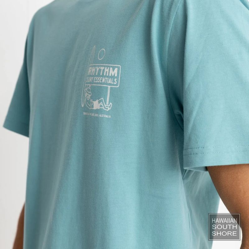 RHYTHM T-Shirt Lull (XSmall - Small) Mineral Blue - CLOTHING - [Surfboards Surf Shop and Clothing Boutique Honolulu]