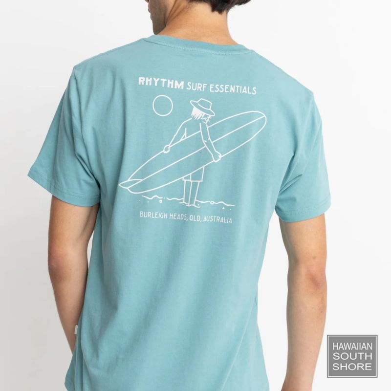 RHYTHM T-Shirt Lull (XSmall - Small) Mineral Blue - CLOTHING - [Surfboards Surf Shop and Clothing Boutique Honolulu]