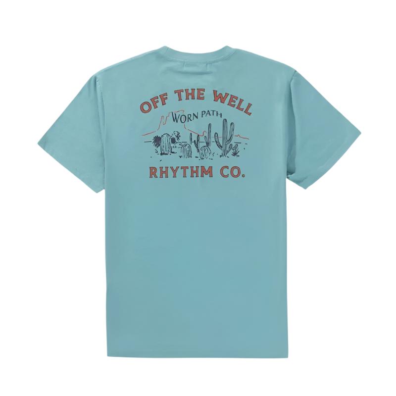 RHYTHM T-Shirt Worn Path Medium Mineral Blue -  - [Surfboards Surf Shop and Clothing Boutique Honolulu]