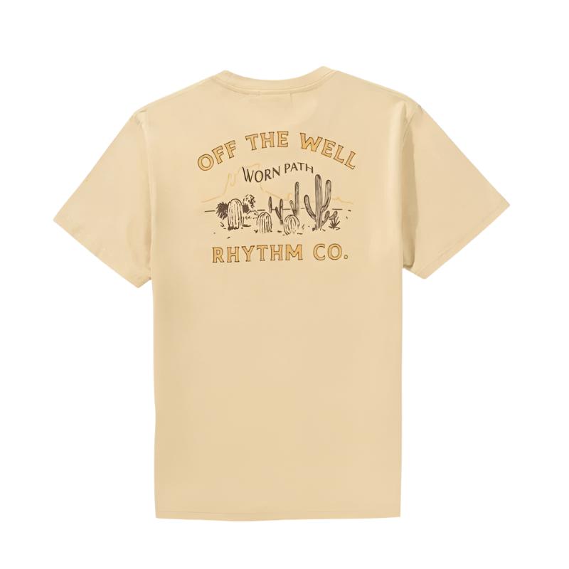 RHYTHM T-Shirt Worn Path (Med-Large) Sand -  - [Surfboards Surf Shop and Clothing Boutique Honolulu]