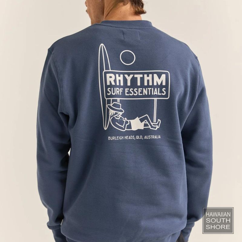 RHYTHM Sweater Crew Fleece (XSmall-XLarge) Navy - CLOTHING - [Surfboards Surf Shop and Clothing Boutique Honolulu]