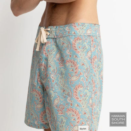 RHYTHM Boardshort Paisley (28" - 34") Slate - CLOTHING - [Surfboards Surf Shop and Clothing Boutique Honolulu]