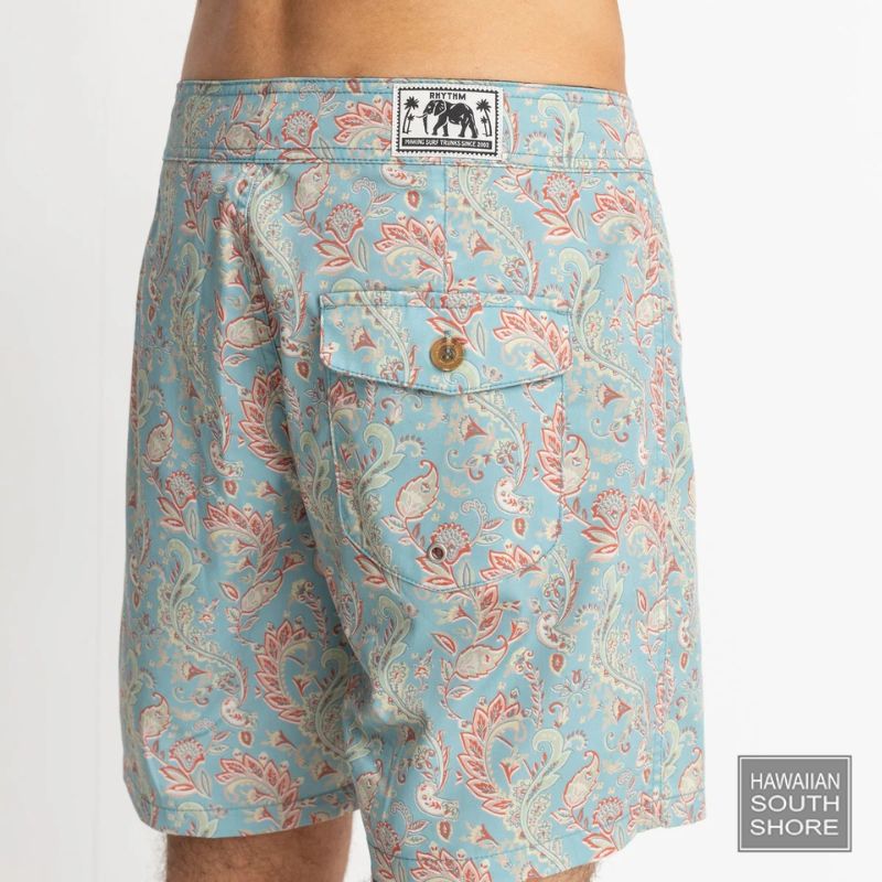 RHYTHM Boardshort Paisley (28" - 34") Slate - CLOTHING - [Surfboards Surf Shop and Clothing Boutique Honolulu]