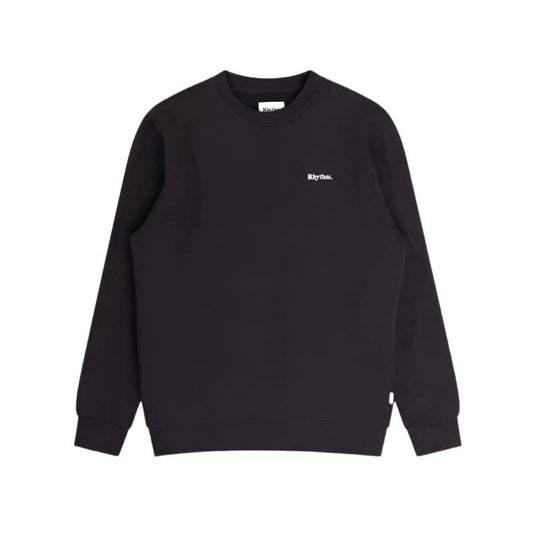 RHYTHM Sweater Brand Crew Fleece (XSmall-XLarge) Black - CLOTHING - [Surfboards Surf Shop and Clothing Boutique Honolulu]