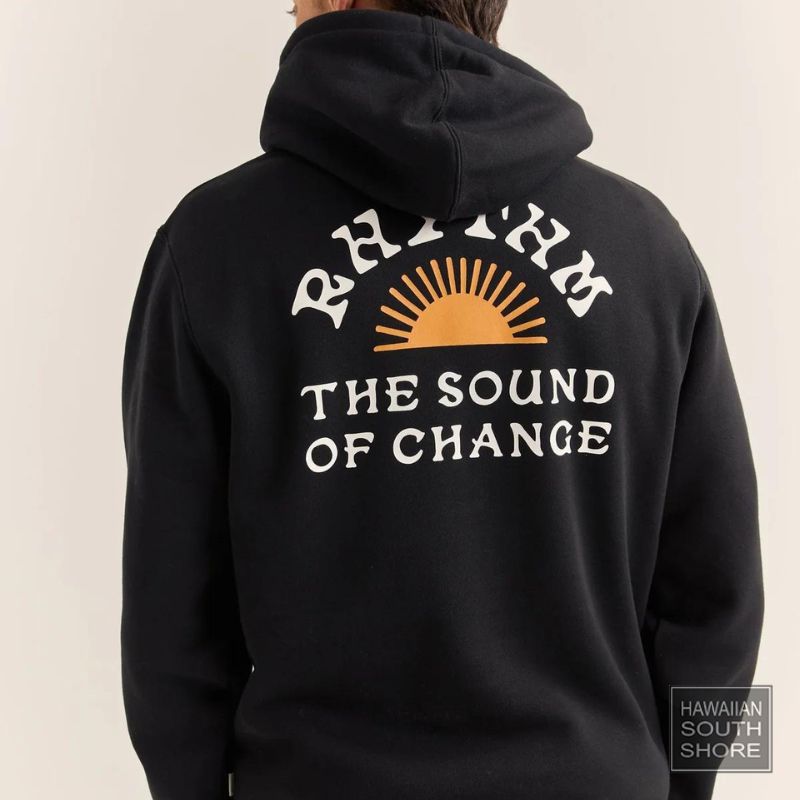 RHYTHM Hood Fleece Awake (Small-Large) Black -  - [Surfboards Surf Shop and Clothing Boutique Honolulu]