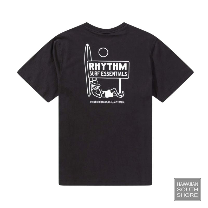 RHYTHM T-Shirt Siesta (Small-XLarge) Black -  - [Surfboards Surf Shop and Clothing Boutique Honolulu]