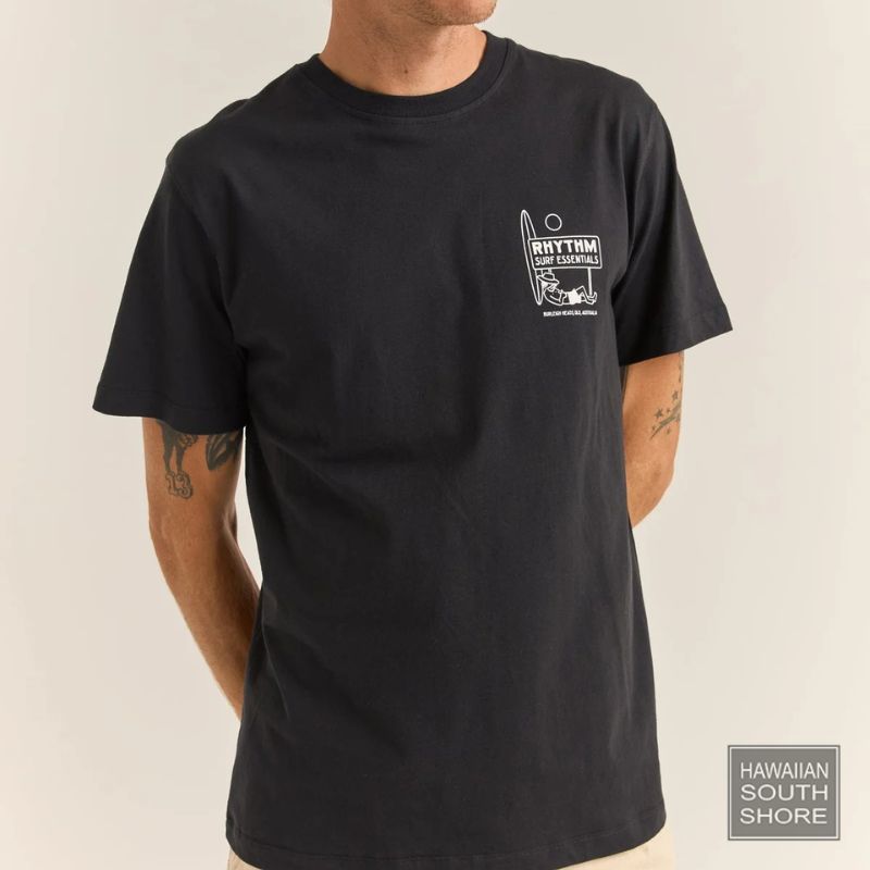 RHYTHM T-Shirt Siesta (Small-XLarge) Black -  - [Surfboards Surf Shop and Clothing Boutique Honolulu]