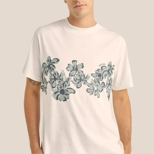 RHYTHM T-Shirt Vacation Floral (Small-Large) Vintage White - CLOTHING - [Surfboards Surf Shop and Clothing Boutique Honolulu]