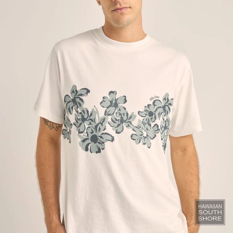 RHYTHM T-Shirt Vacation Floral (Small-Large) Vintage White - CLOTHING - [Surfboards Surf Shop and Clothing Boutique Honolulu]