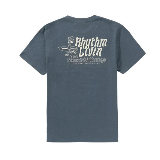 RHYTHM T-Shirt Livin Slub (Small - Medium) Slate - CLOTHING - [Surfboards Surf Shop and Clothing Boutique Honolulu]