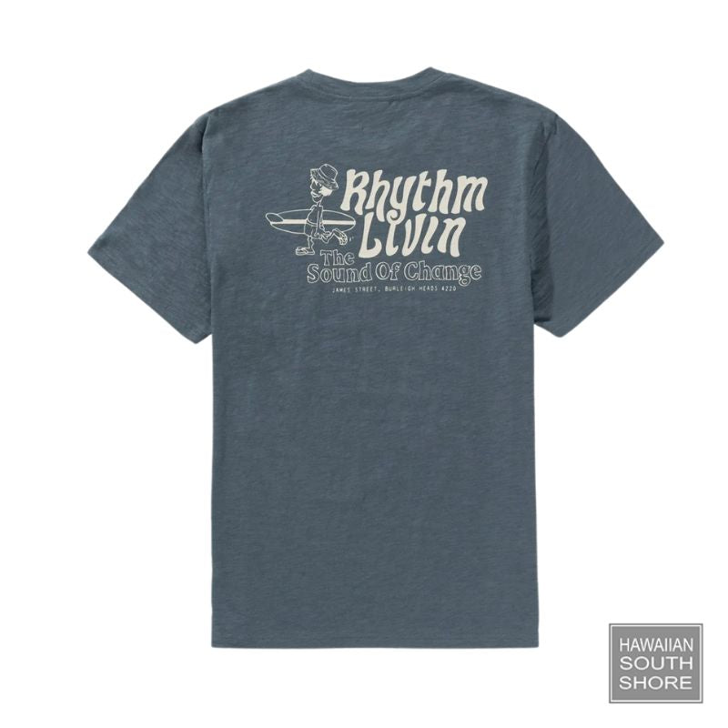 RHYTHM T-Shirt Livin Slub (Small - Medium) Slate - CLOTHING - [Surfboards Surf Shop and Clothing Boutique Honolulu]