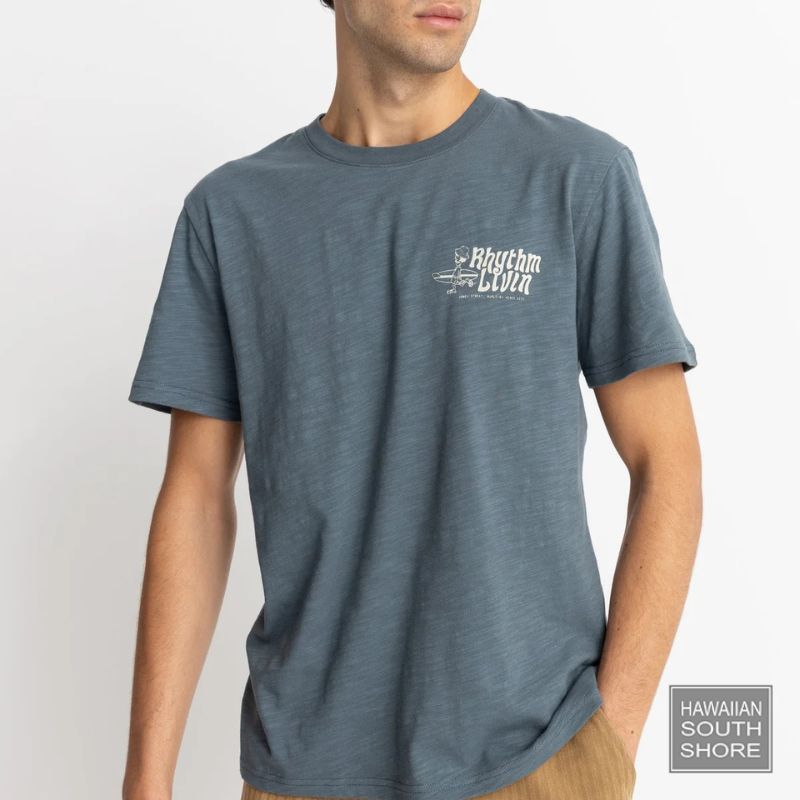 RHYTHM T-Shirt Livin Slub (Small - Medium) Slate - CLOTHING - [Surfboards Surf Shop and Clothing Boutique Honolulu]