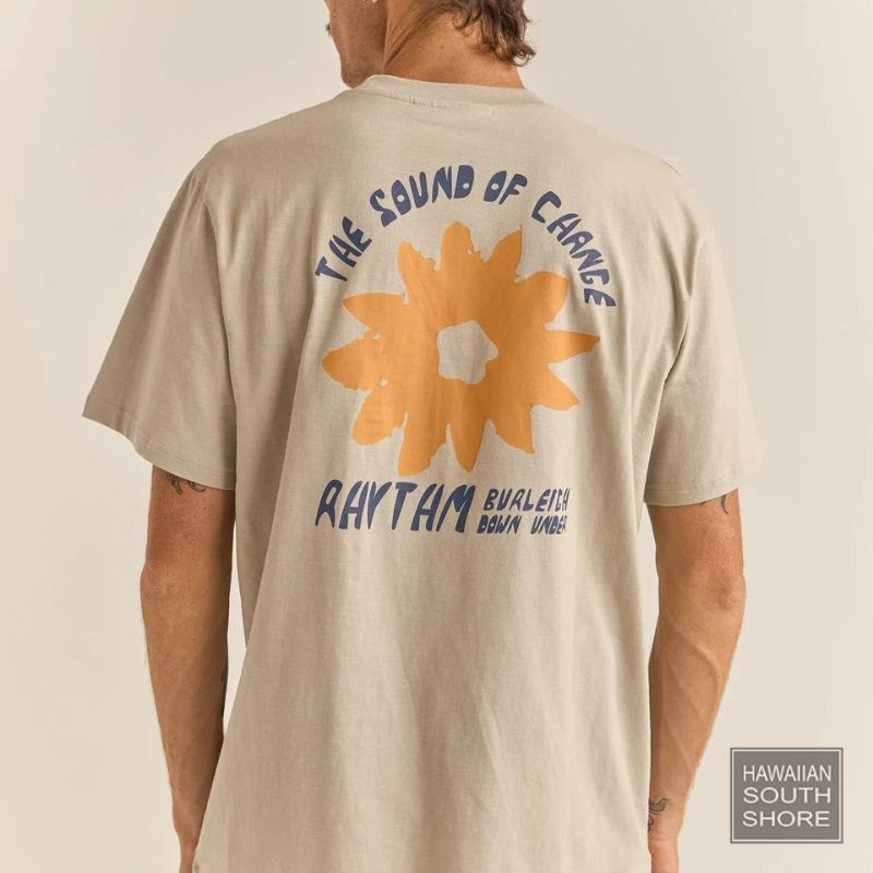 RHYTHM TEE Down Under Slub (Small-Large) Stone -  - [Surfboards Surf Shop and Clothing Boutique Honolulu]